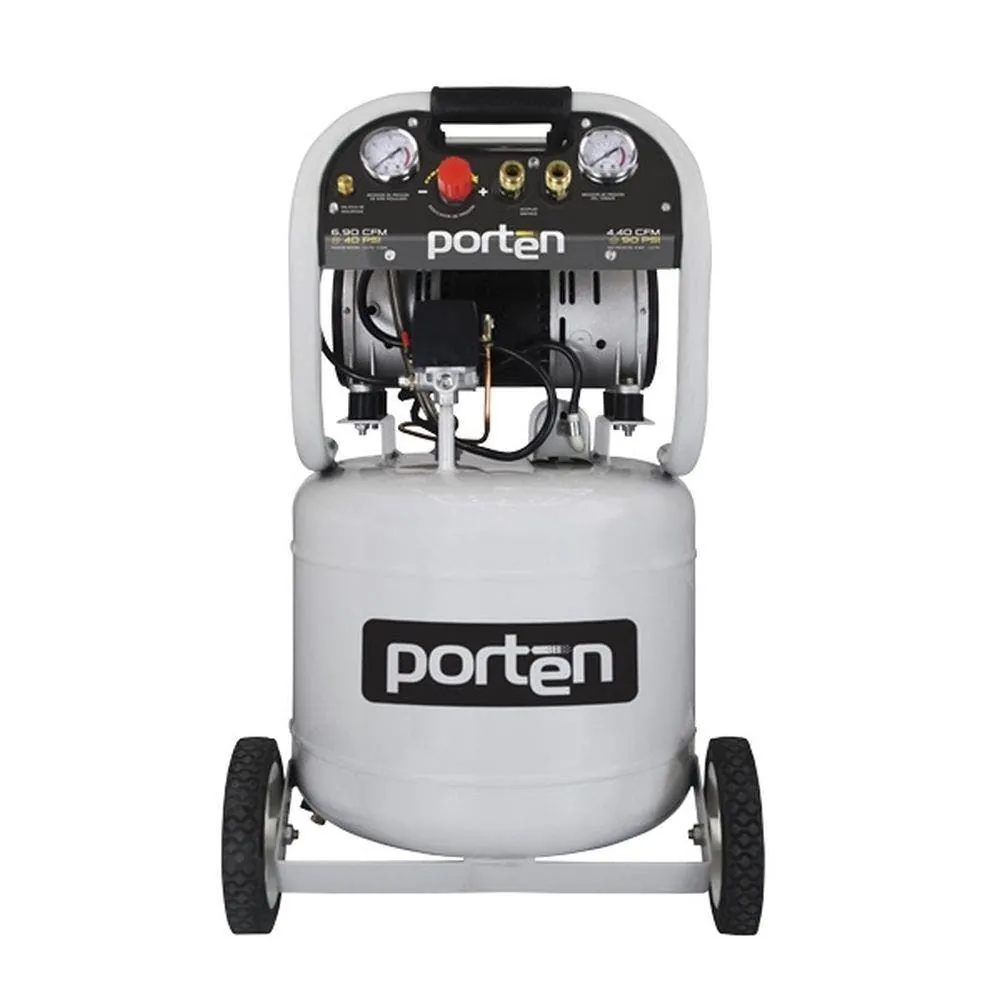 Compresor dental silencioso sin aceite porten de 2hp y 50 litros
