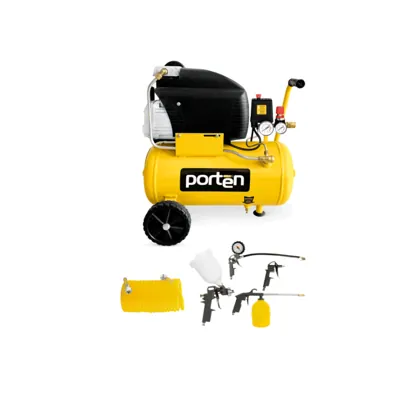 compresor 2hp 24lt 3.2cfm 110v con accesorios 5 piezas